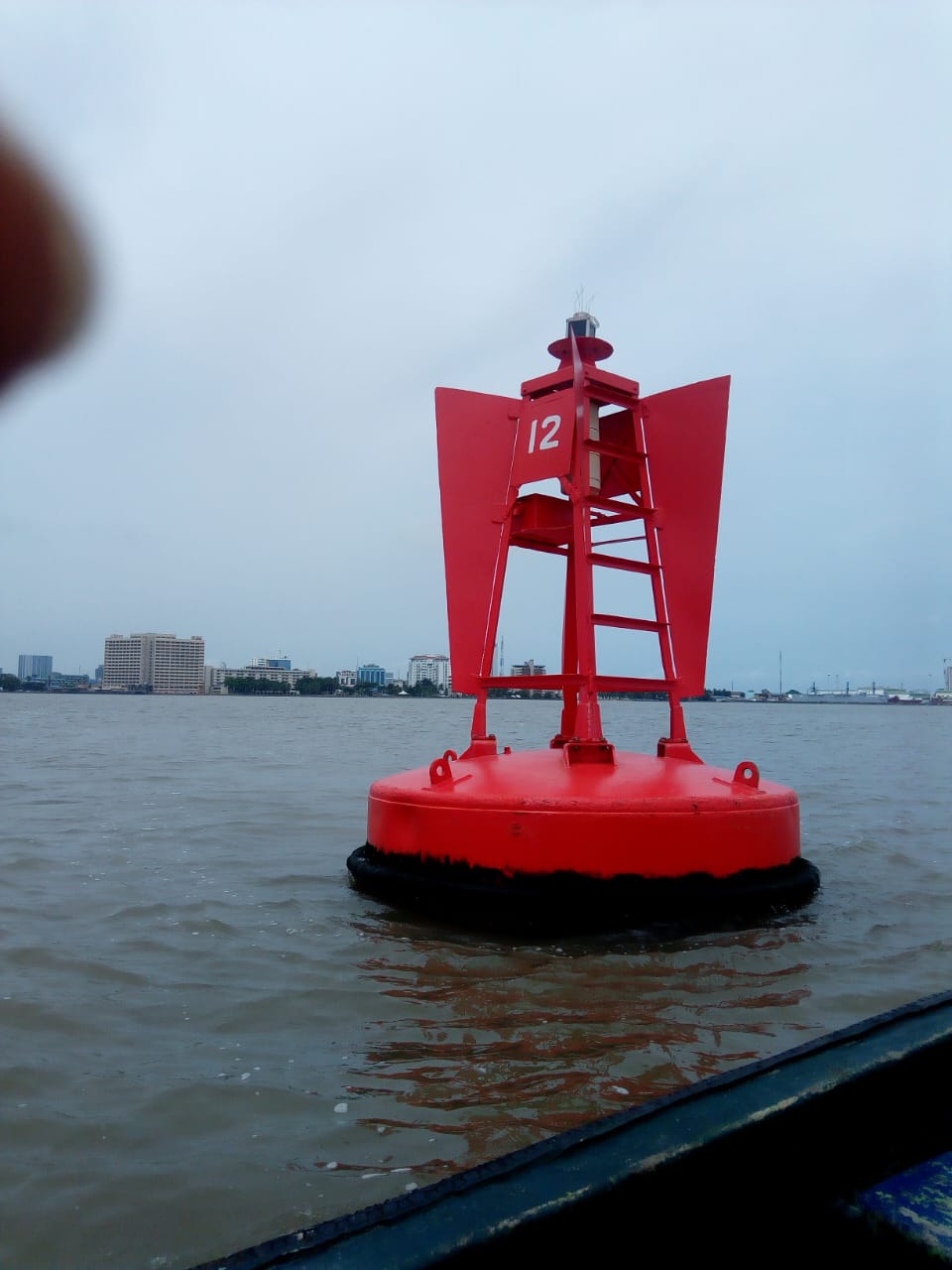 Life buoy along Lagos Lagoon